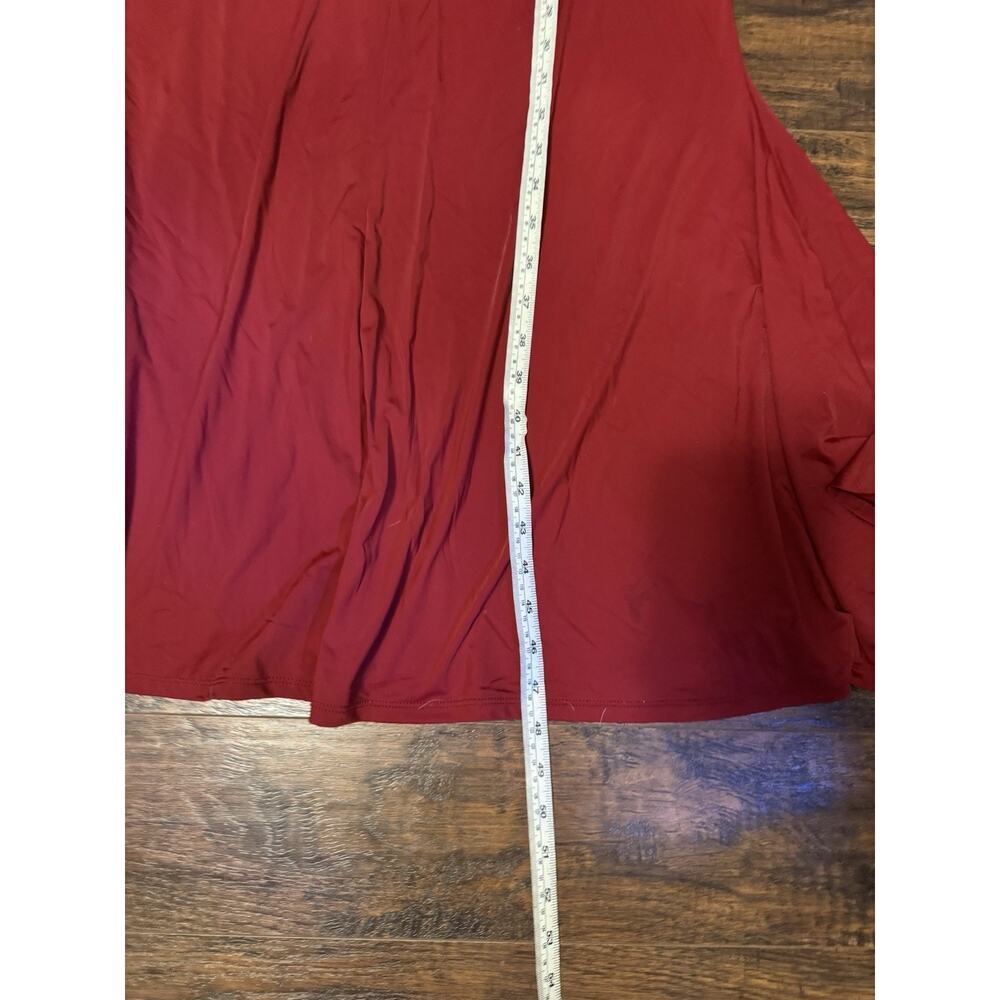 Zara Maxi Burgundy Long Sleeve Dress Sz:M - Picture 7 of 8